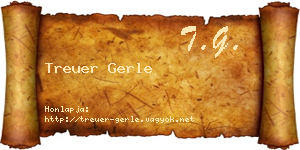 Treuer Gerle névjegykártya